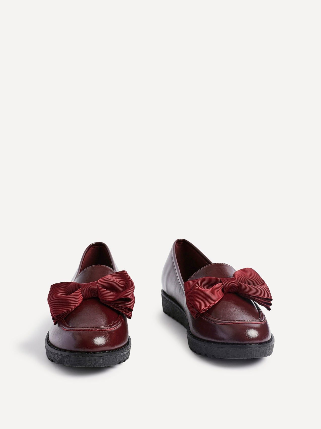 Linzi Cathy Burgundy High Shine Classic Slip On Loafer image 3