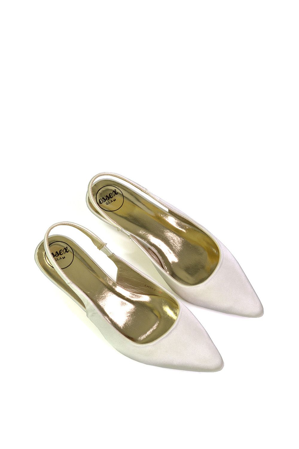 XY London 'Avalone' Pointed Toe Sling Back Kitten Heel Sandals image 4