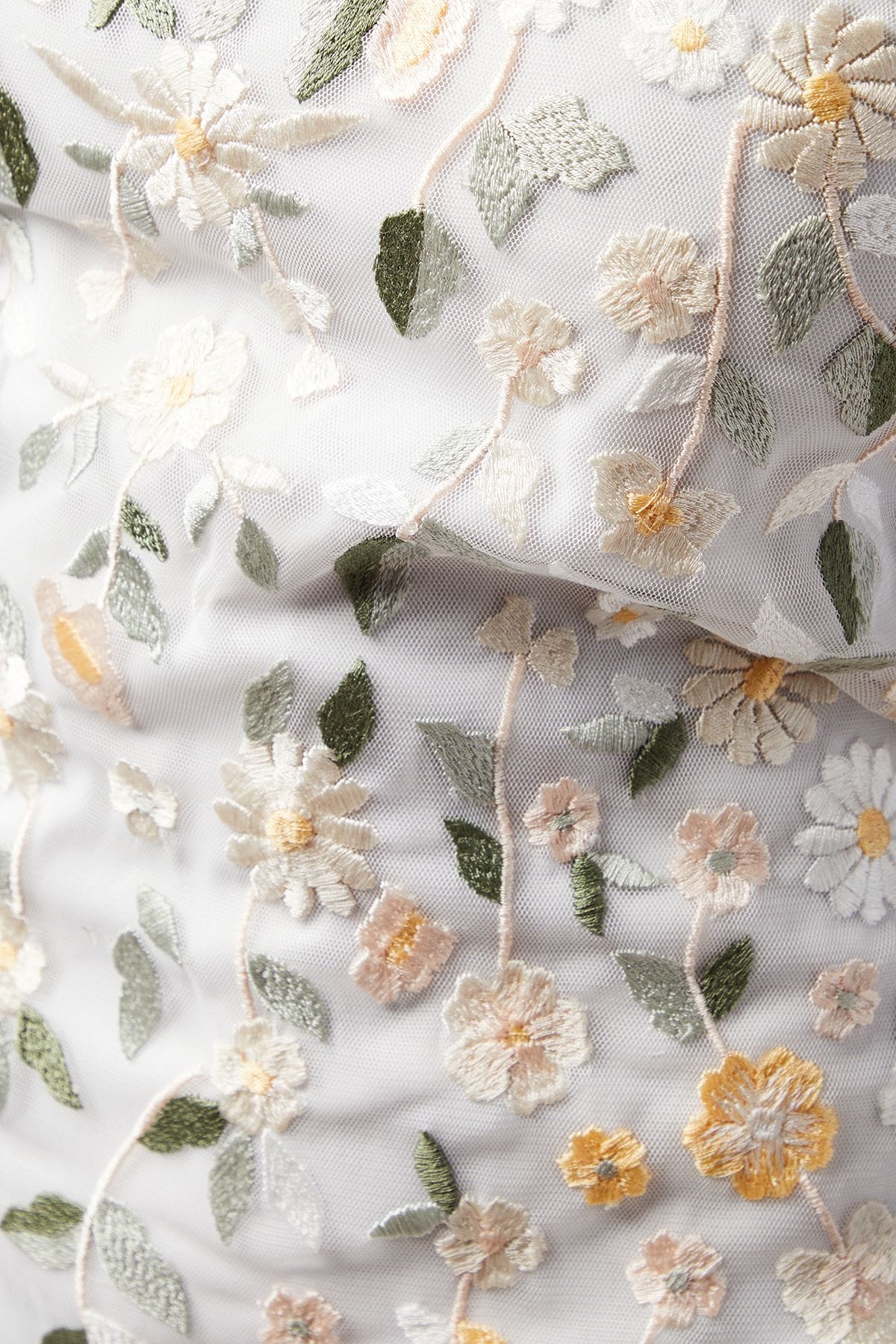 Coast All Over Embroidered Wildflower Long Sleeve Wedding Dress Ivory image 5