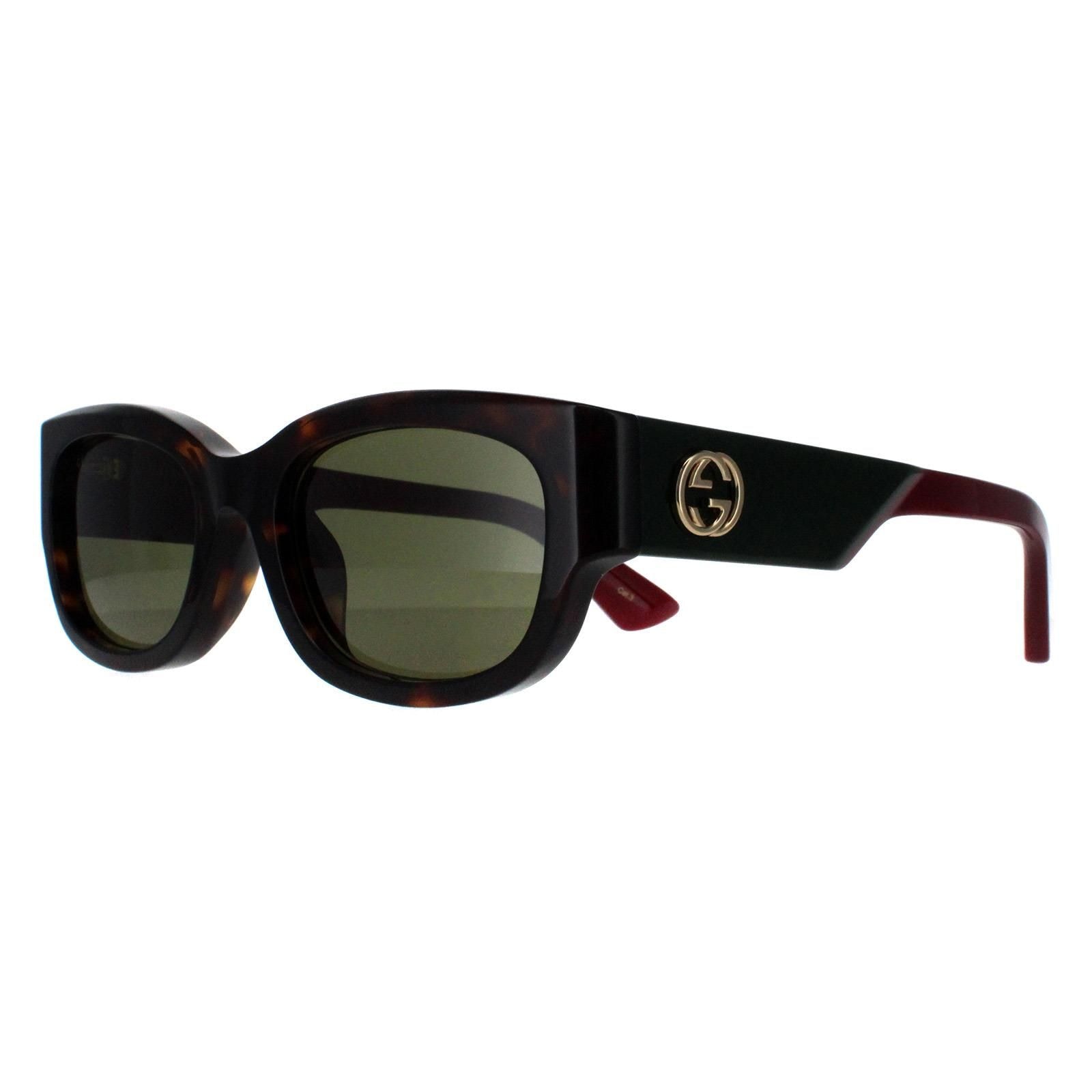 Gucci Square Havana with Green and Red Green GG1667SK image 2