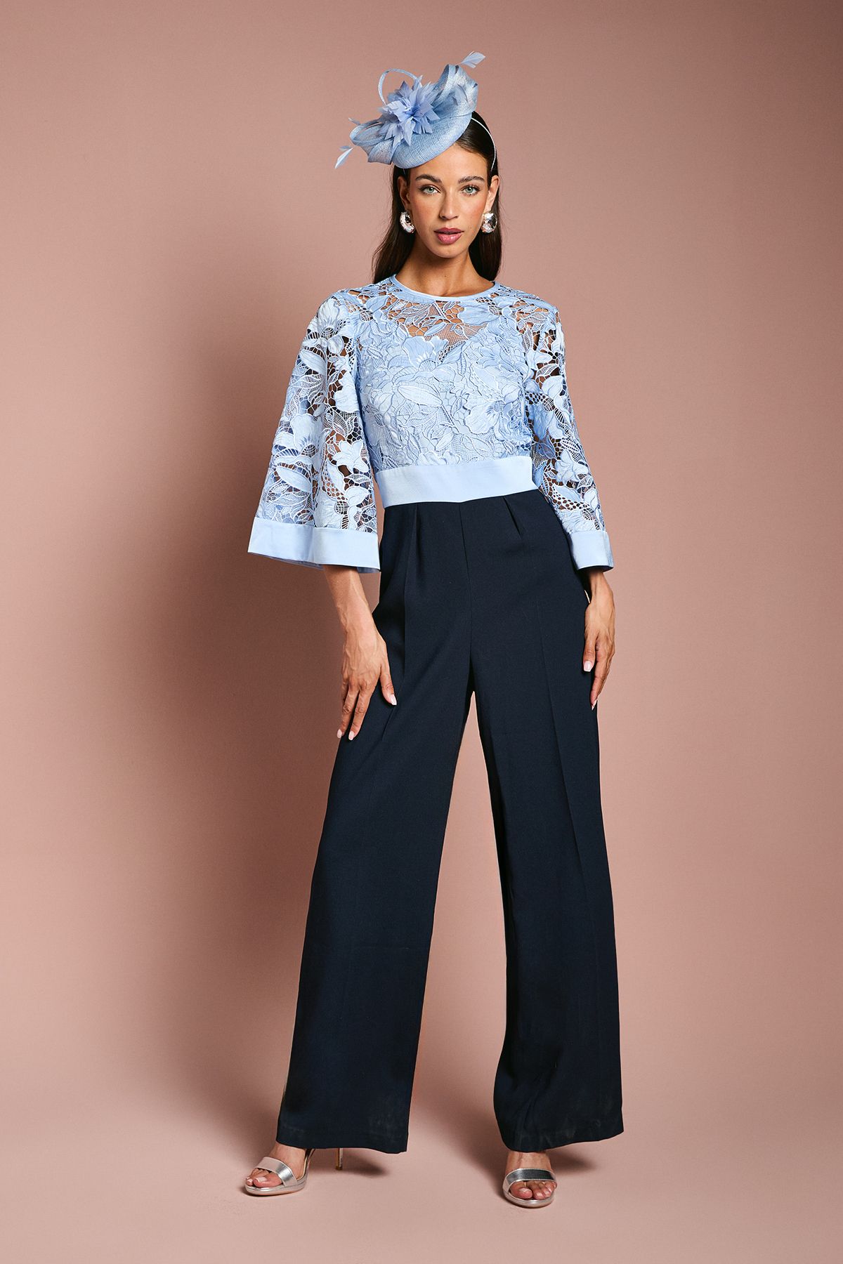 Coast Lace Kimono Sleeve Jumpsuit Navy image 1