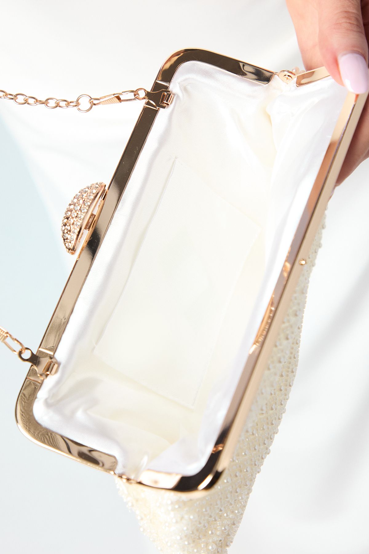Coast Bridal Budapest Pearl Detail Clutch Bag Ivory image 3
