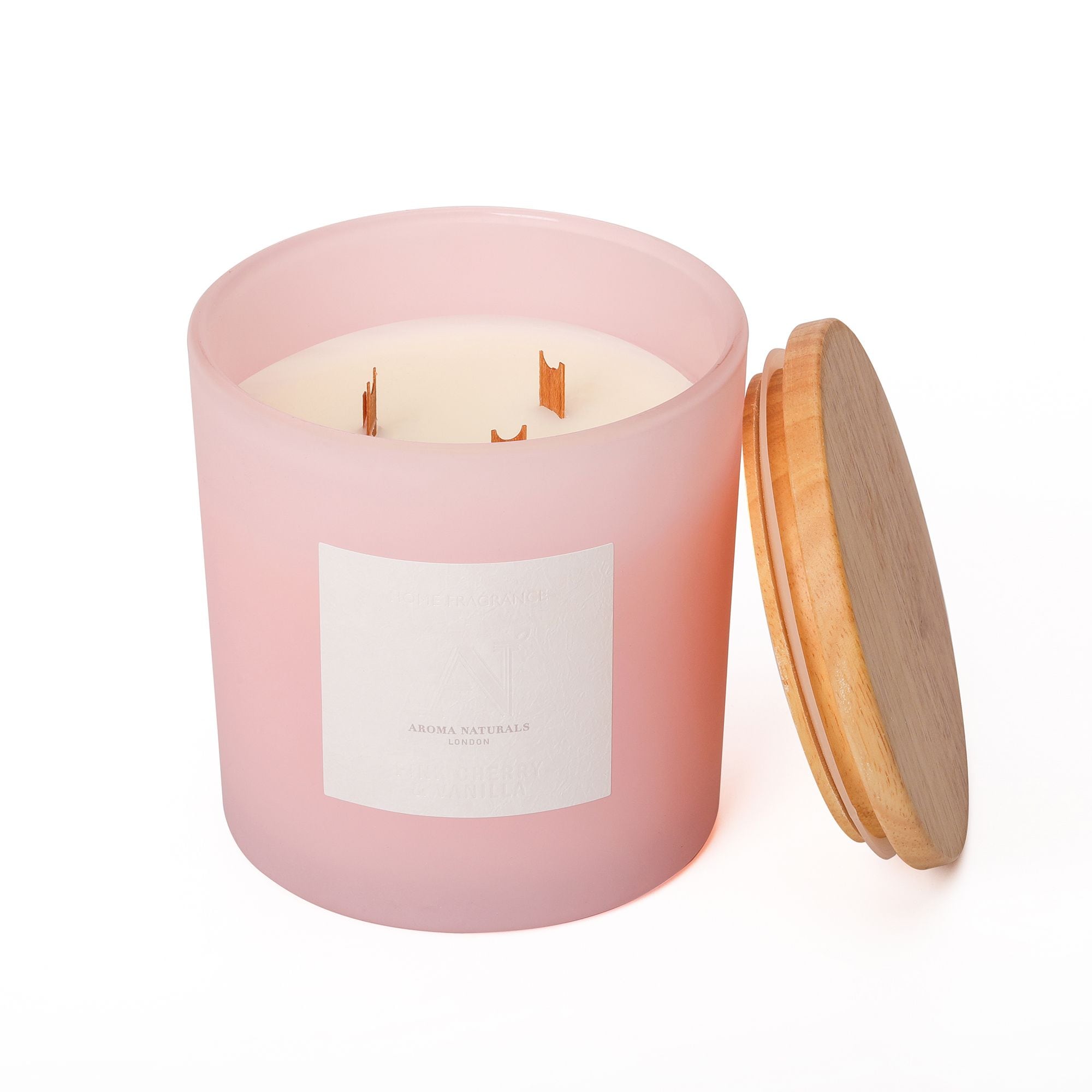 Aroma Naturals Frosted Decadence Glass Candle - Cashmere Scent image 2