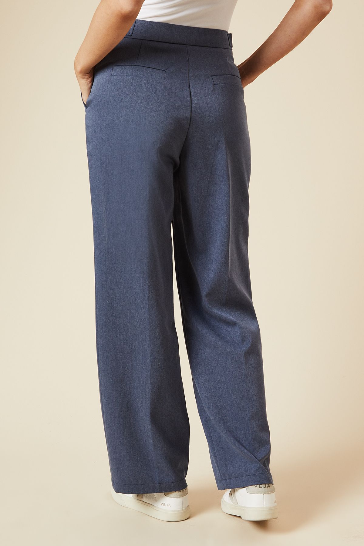 Dorothy Perkins Tab Detail Wide Leg Trouser Blue image 3