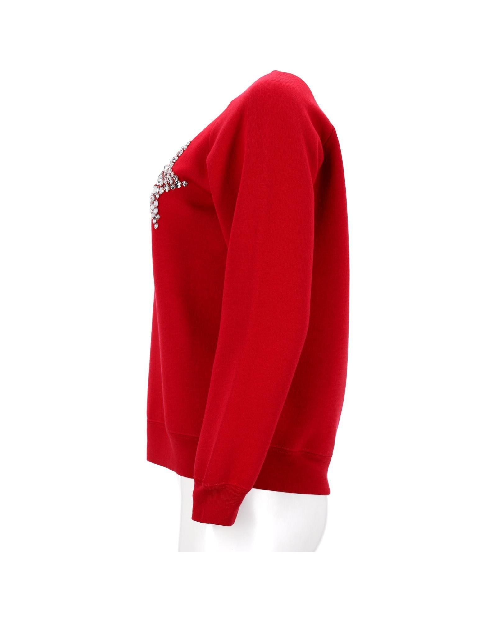 Marc Jacobs Preloved Crystal Embellished Star Sweatshirt Wo - Red Pullovers image 5