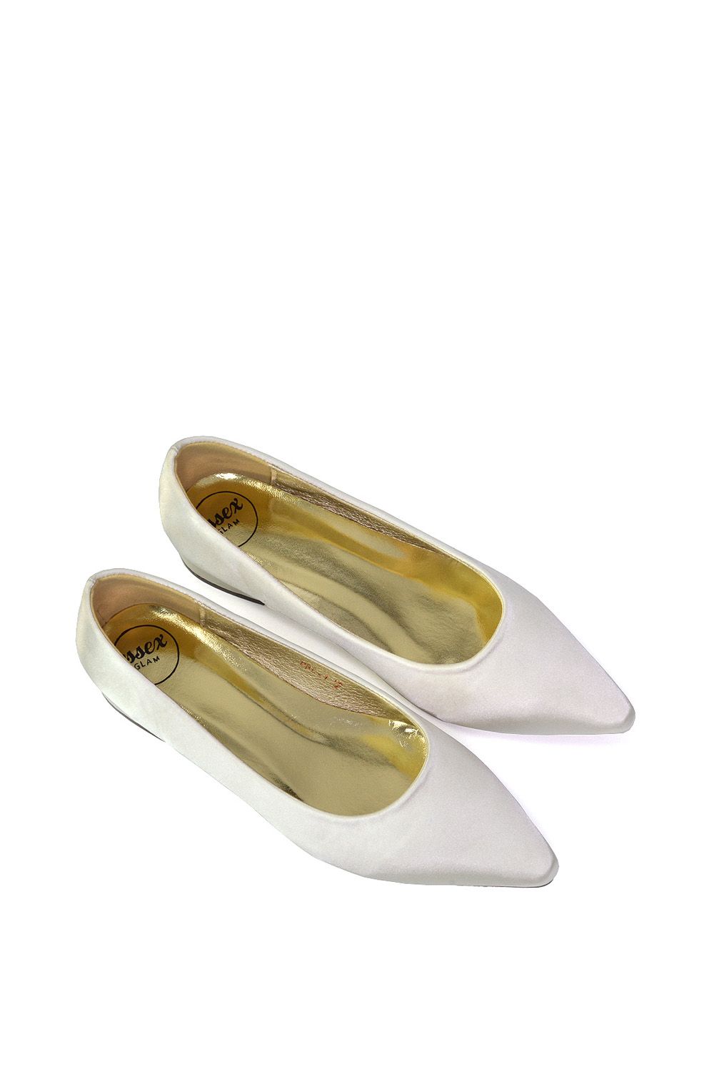 XY London 'Karen' Pointed Toe Wedding Shoes Low Heel Bridal Heels image 3