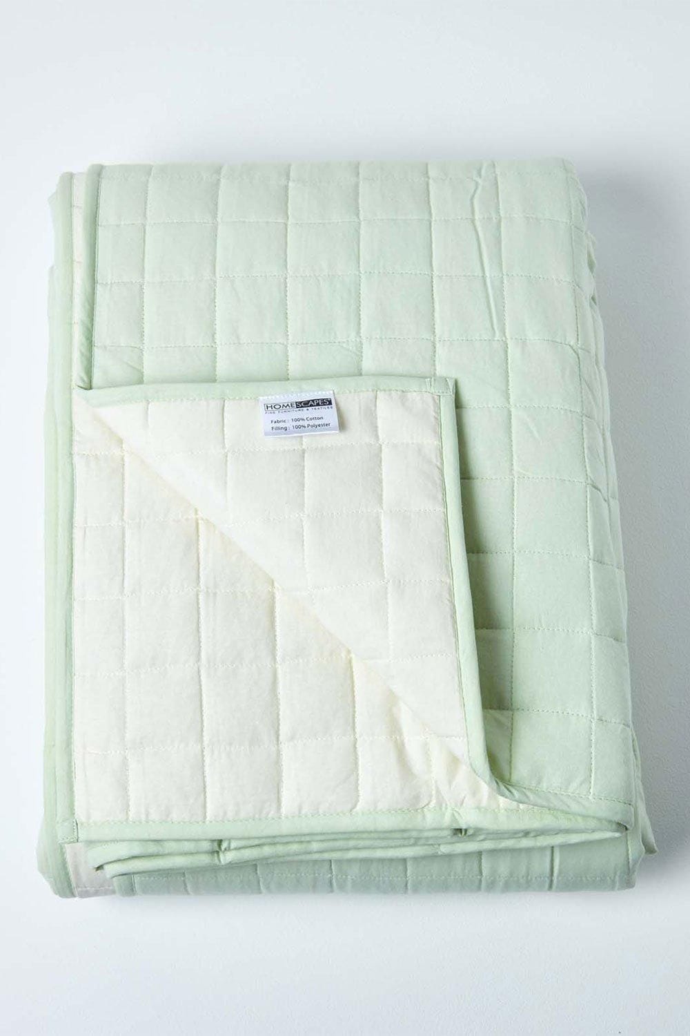 Homescapes Cotton Quilted Reversible Bedspread image 2