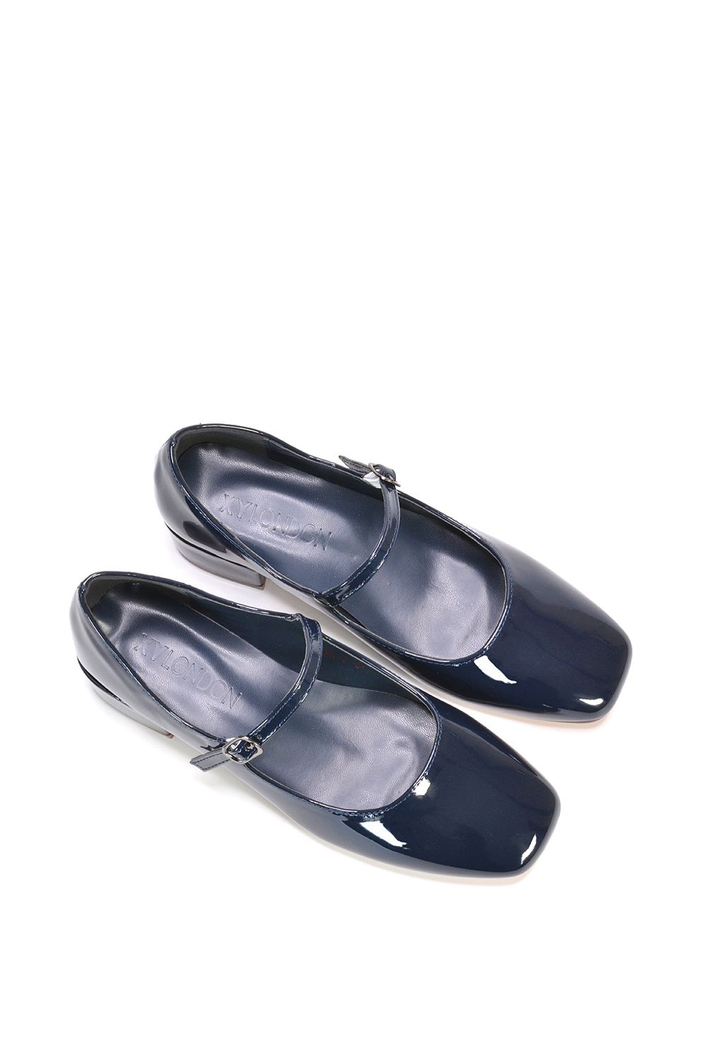 XY London 'Jenna' Mary Jane Square Toe Low Heel Buckle Strap Court Shoes image 6