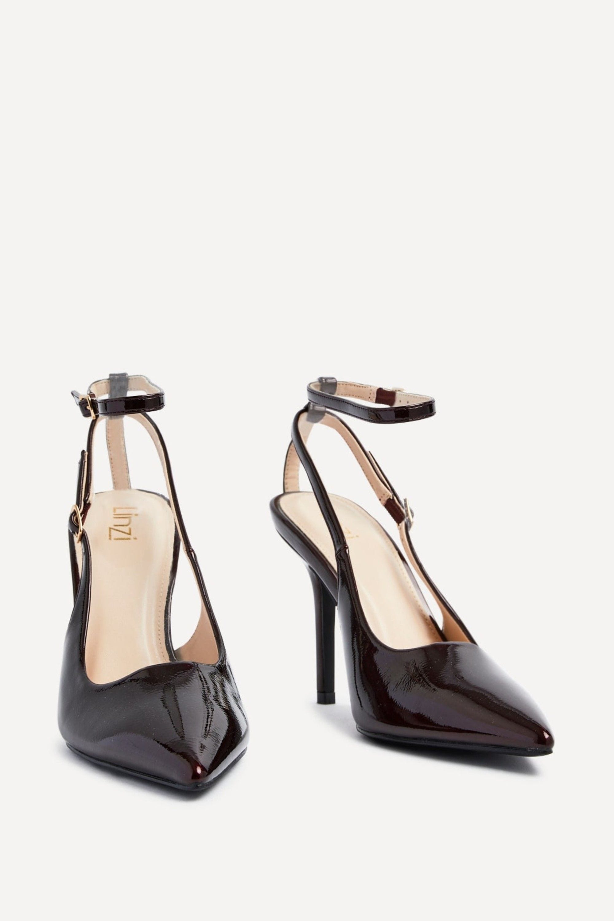 Linzi Galore Burgundy Patent Stylist Court Heels image 3