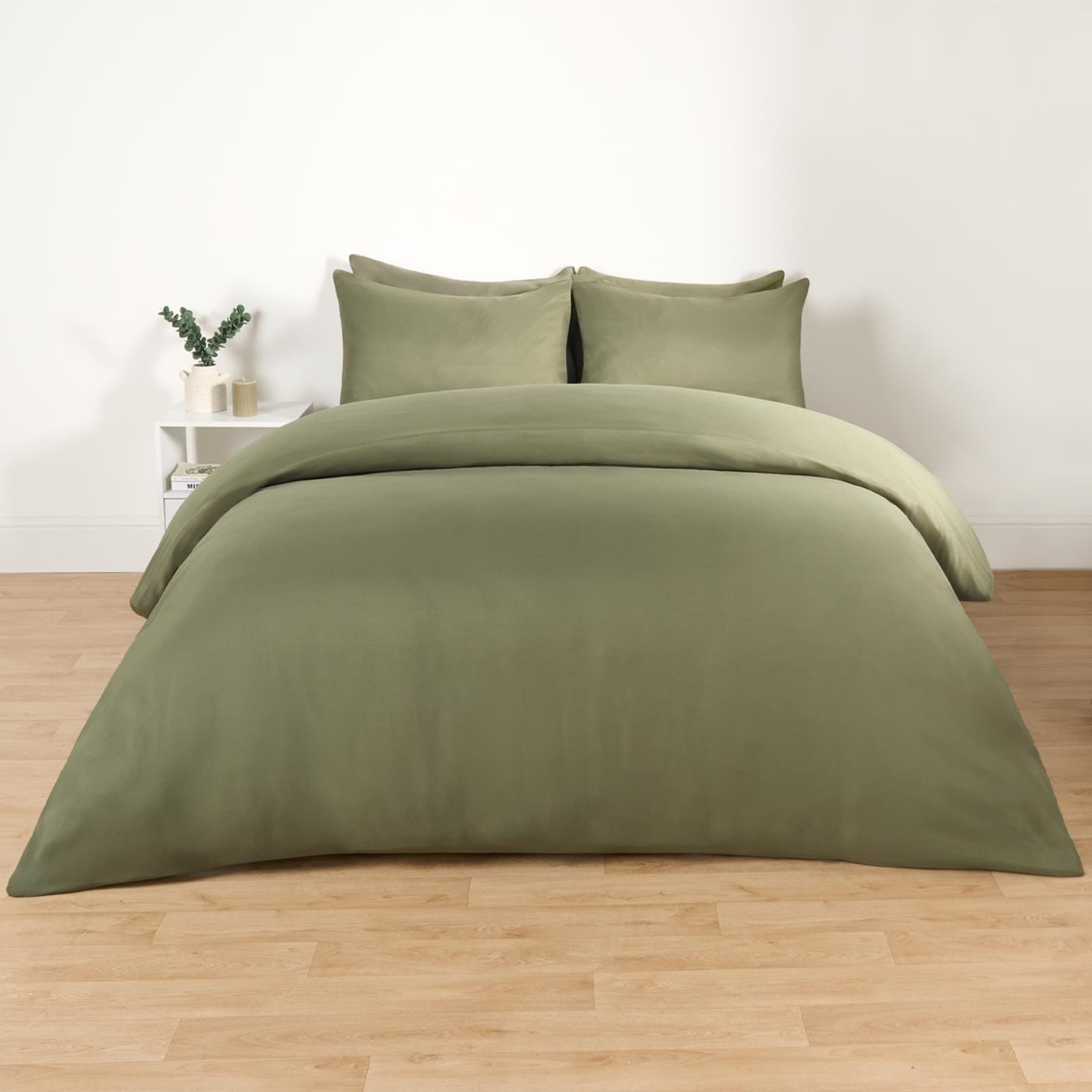 OHS Plain Dyed Duvet Cover with Pillowcase Bedding Set image 1