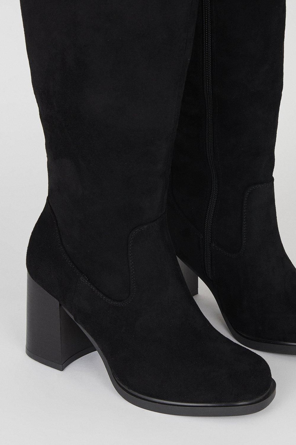 Oasis Platform Knee High Boots Black image 4