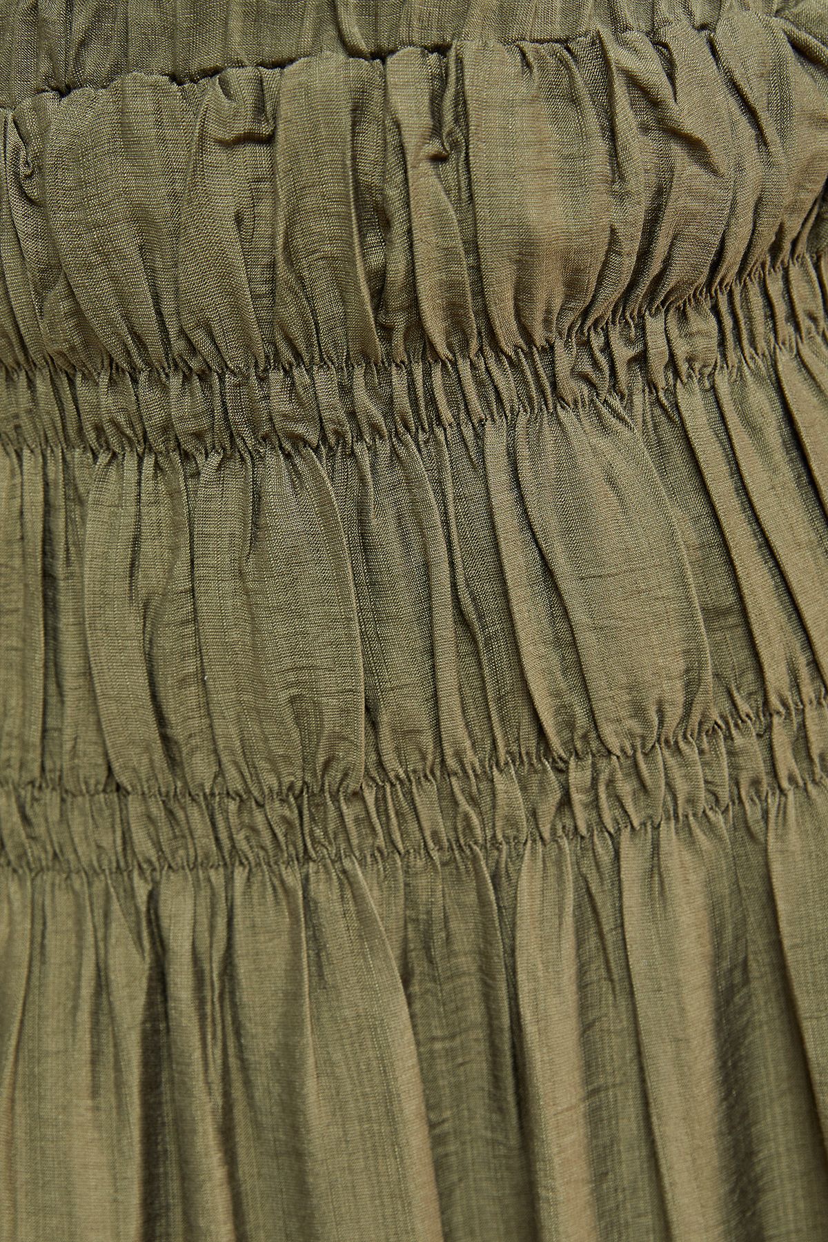 Oasis Shirred Waist Midi Skirt Khaki image 4