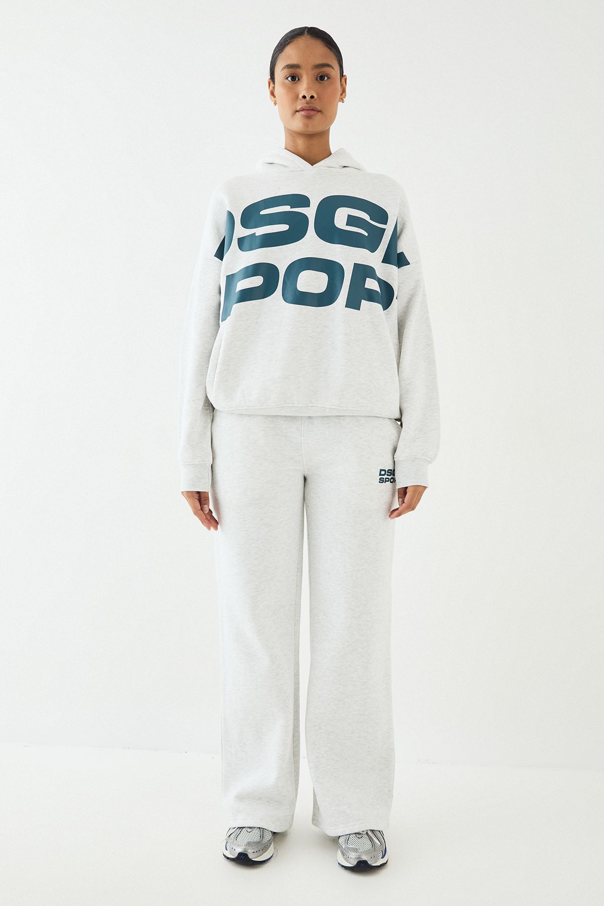 DSGN Studio DSGN Studio Sport Oversized Hooded Tracksuit Ash Grey image 5