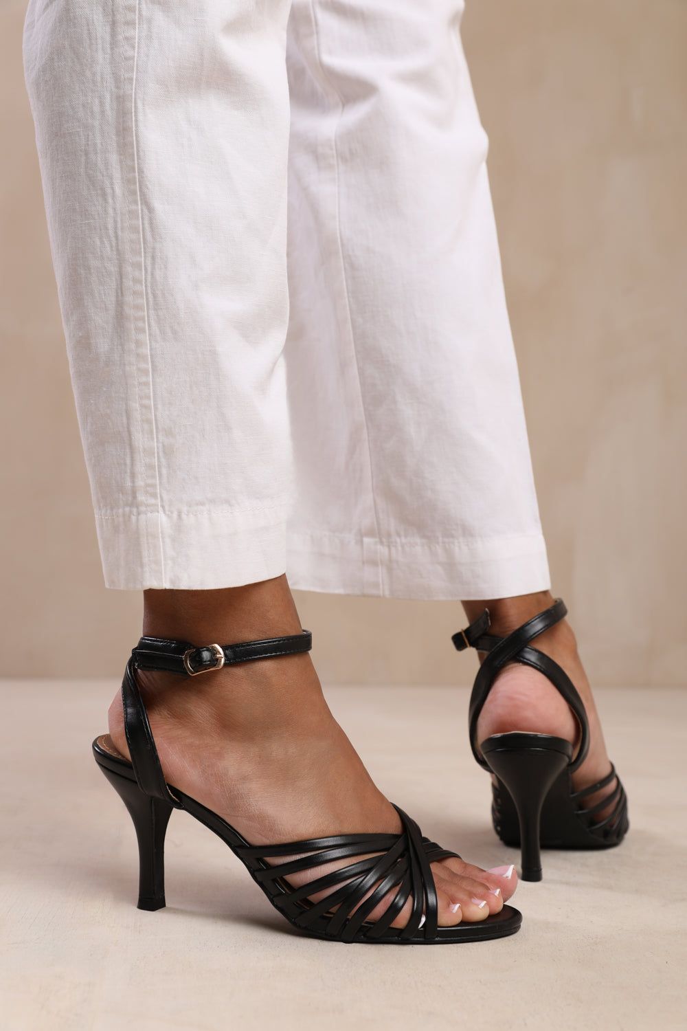 Where's That From 'Cyprus' Multi Cross Over Strap Mid Heels image 2