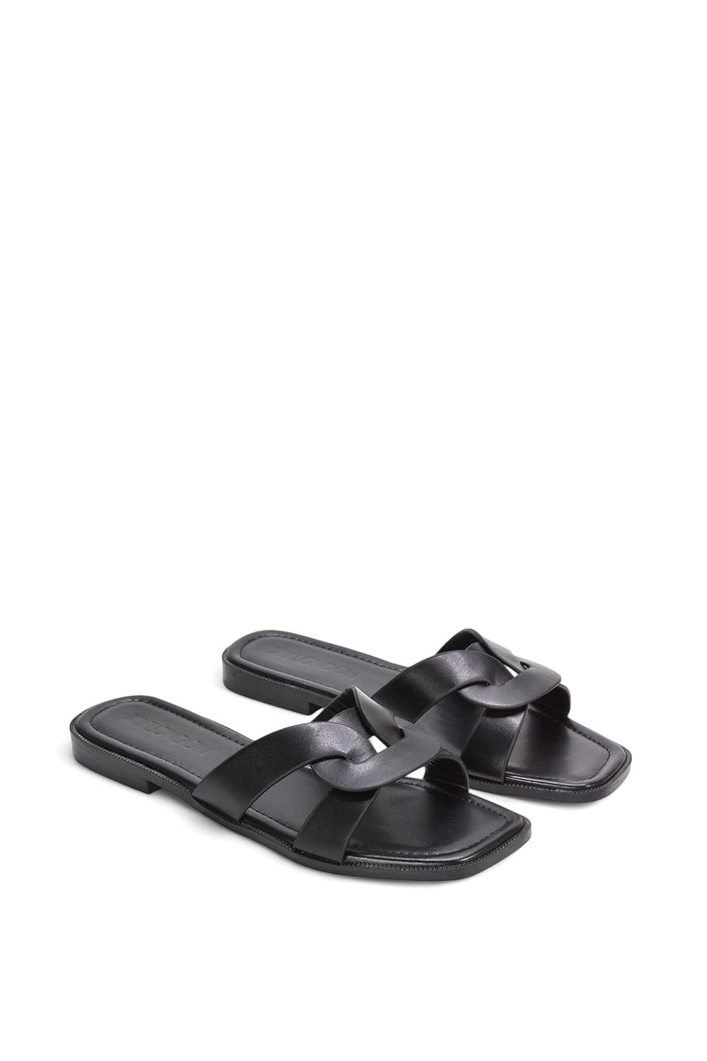 XY London 'Charley' Open Toe  Slip On Slider Sandals With Square Toe image 4