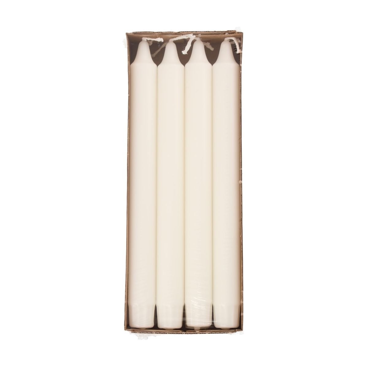 Diana Candles White Stearin Dinner Candles Pack of 8 image 1
