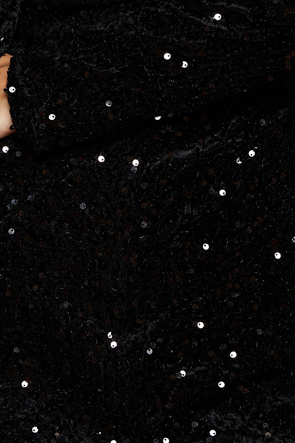 Dorothy Perkins Lace Trim Sequin Mini Dress Black image 5