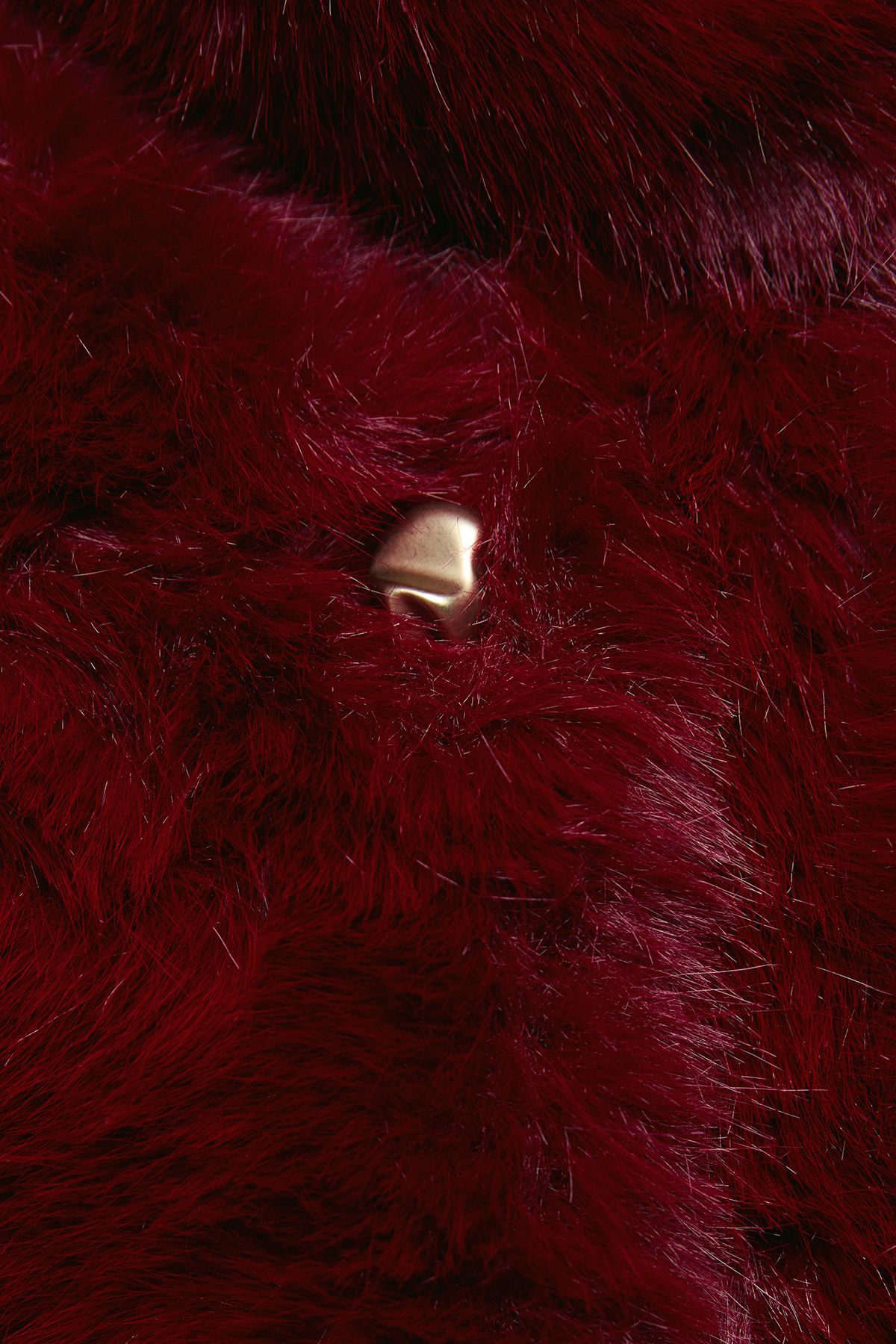 Oasis Fur Jacket With Scarf Berry image 5