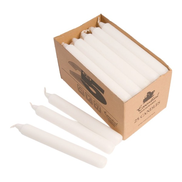 Highridge Esserntial 7 Hour Candles White 25 Pack