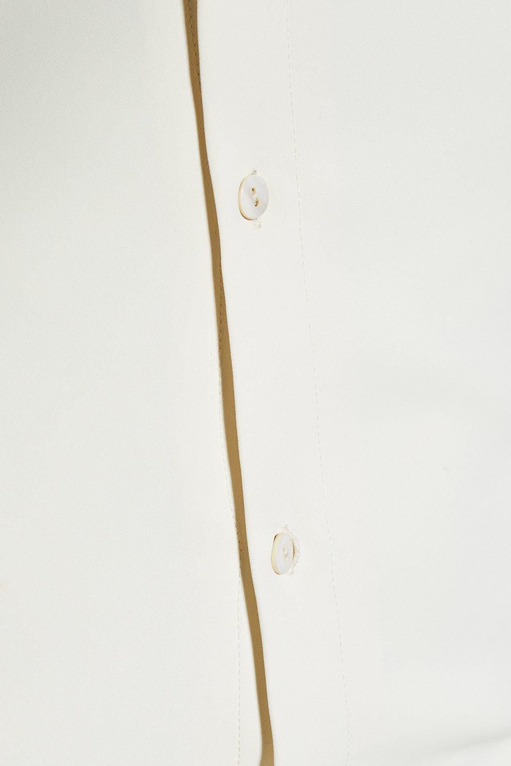 MissPap Asymmetric Button Through Scarf Detail Mini Dress Cream image 5