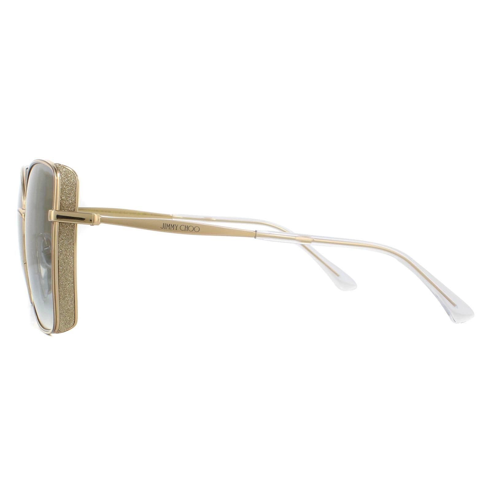 Jimmy Choo Square Rose Gold Blue Gradient Sunglasses image 3