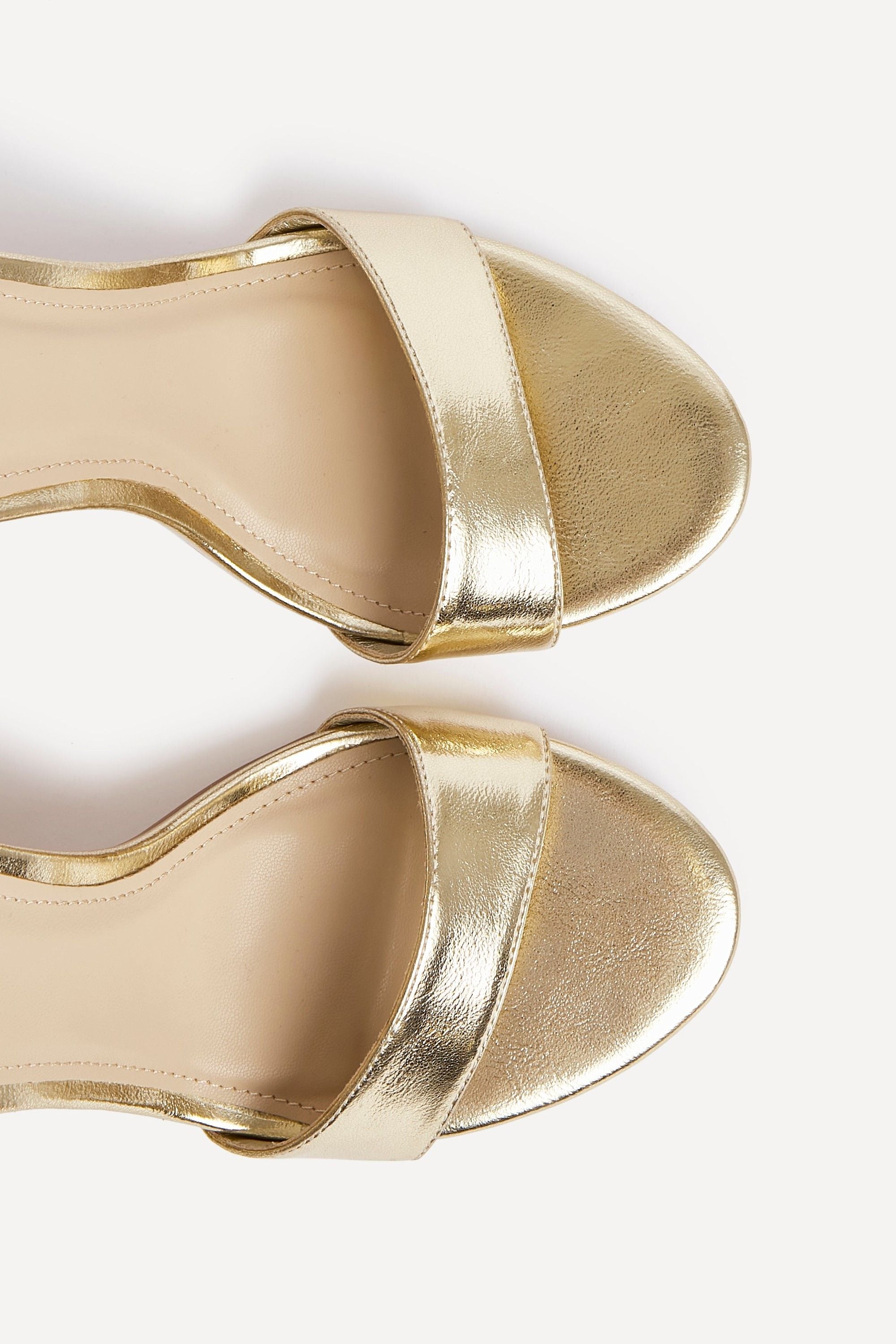 Linzi Trance Gold Faux Leather Block Heel image 5