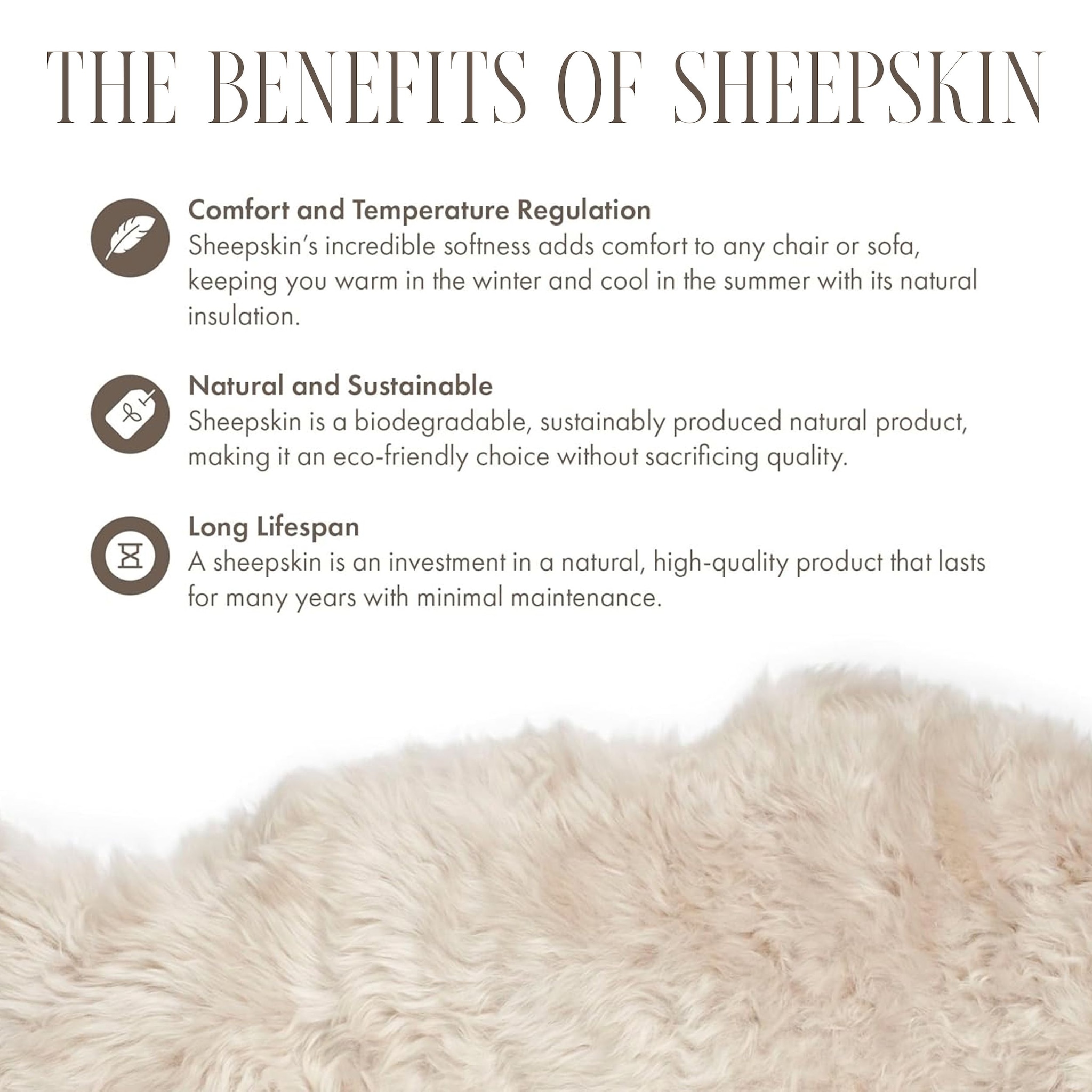 Infinity Leather Luxury Genuine Sheepskin 40x40cm Real Wool Single Sided Cushion image 5