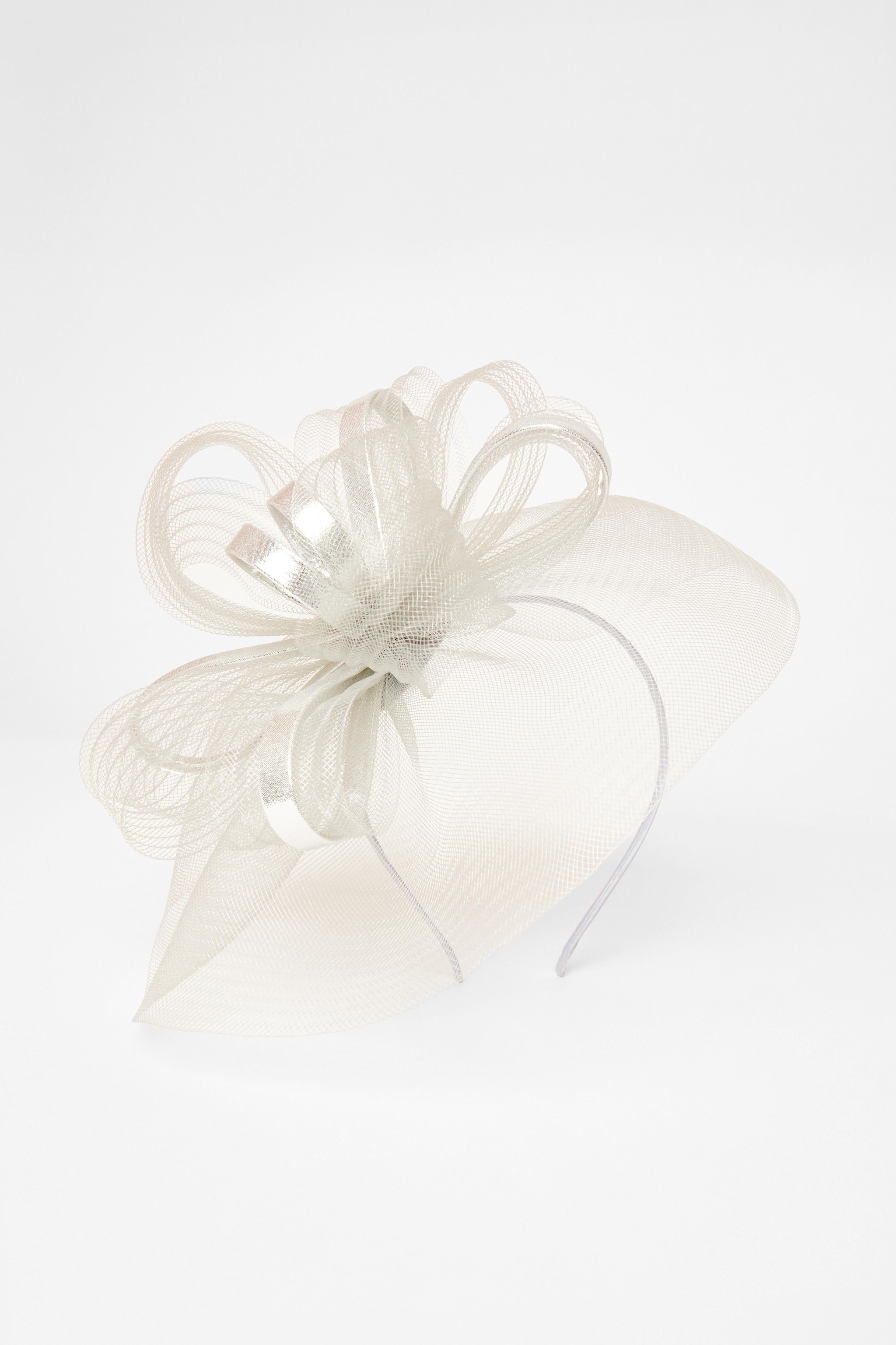 Quiz Silver Shimmer Loop Fascinator image 2