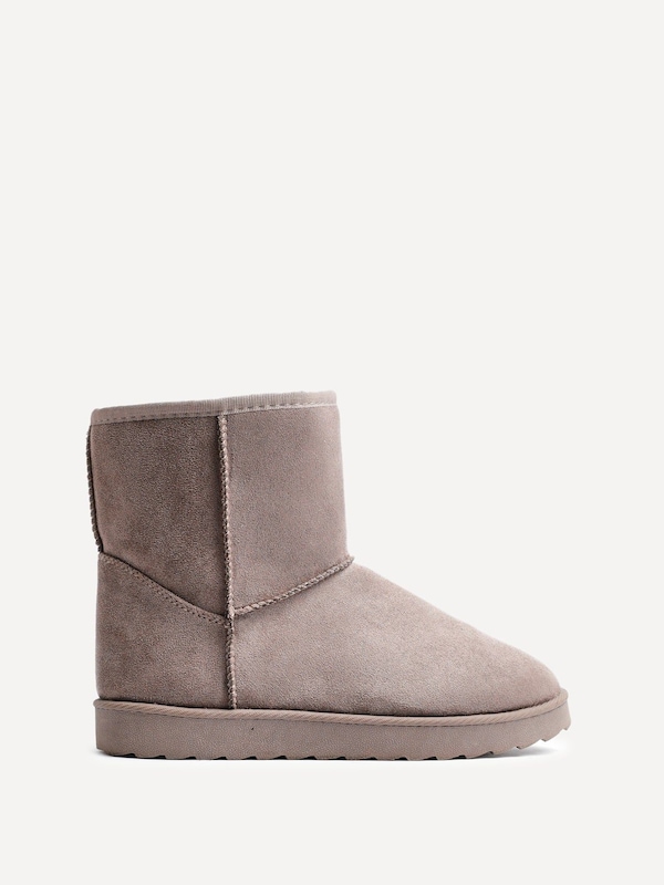 Linzi Addy Mocha Faux Suede Faux Fur Lined Ankle Boot