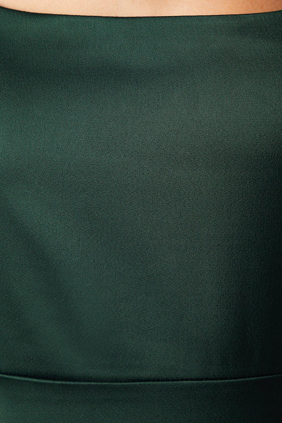 Oasis Satin Tie Shoulder Midi Bridesmaids Dress Emerald image 5