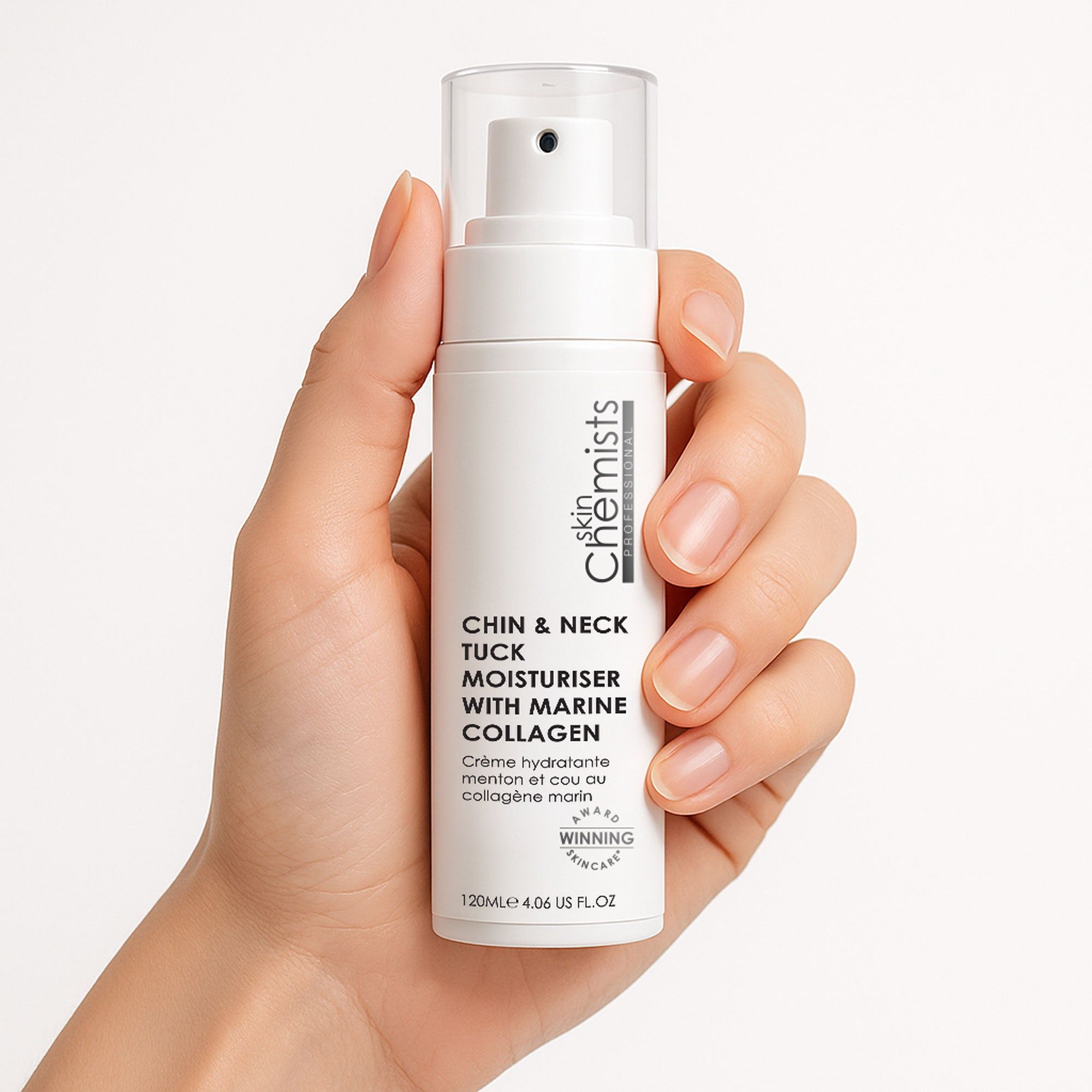 skinChemists professional Chin & Neck Tuck Moisturiser with Marine Collagen 120ml image 3