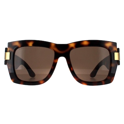 Gucci Square Dark Havana with Gold Brown GG1688S