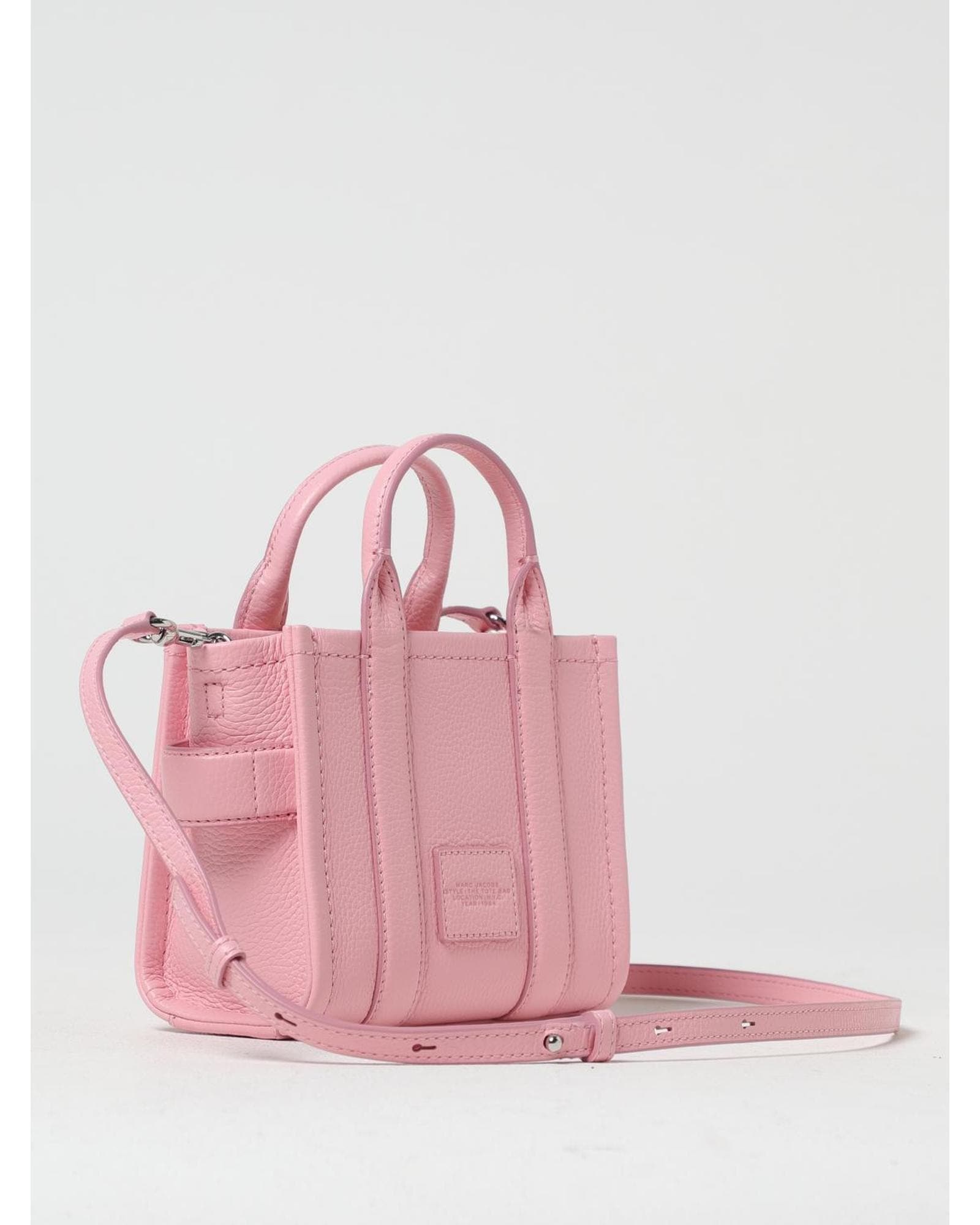 Marc Jacobs Mini Tote Bag Embossed Logo Wo - Blush Pink Clutch Bags image 2