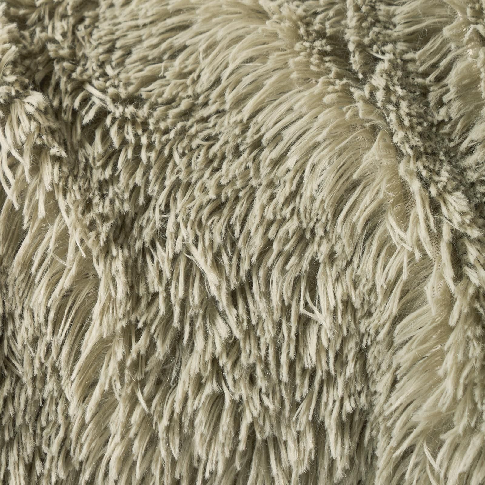 OHS Set of 4 Soft Fluffy Shaggy Square Filled Cushion Covers image 5