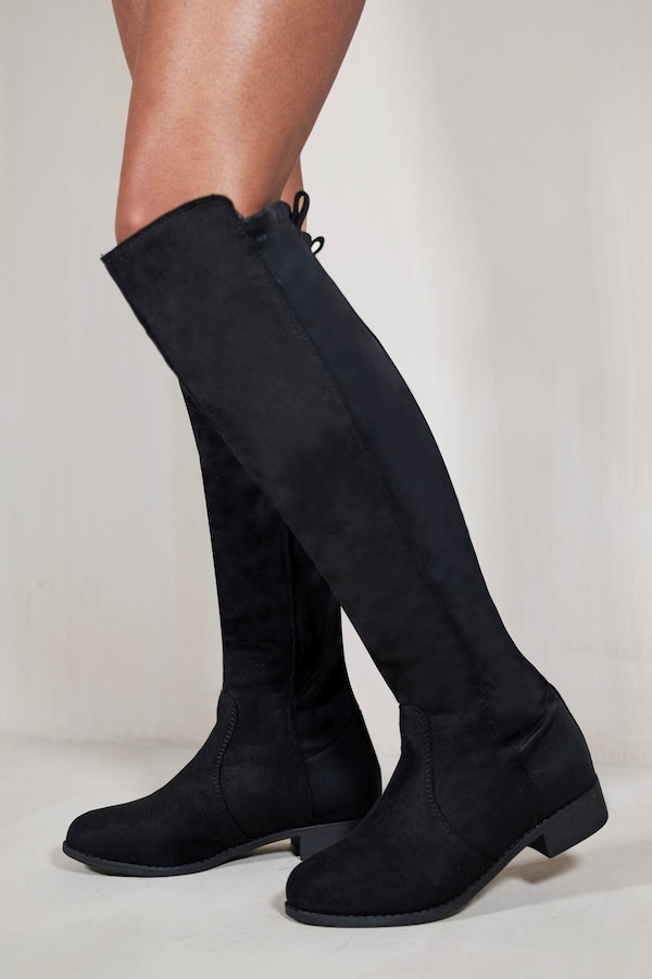 Where's That From 'Diem' Over The Knee Pull On Boots With Low Heel