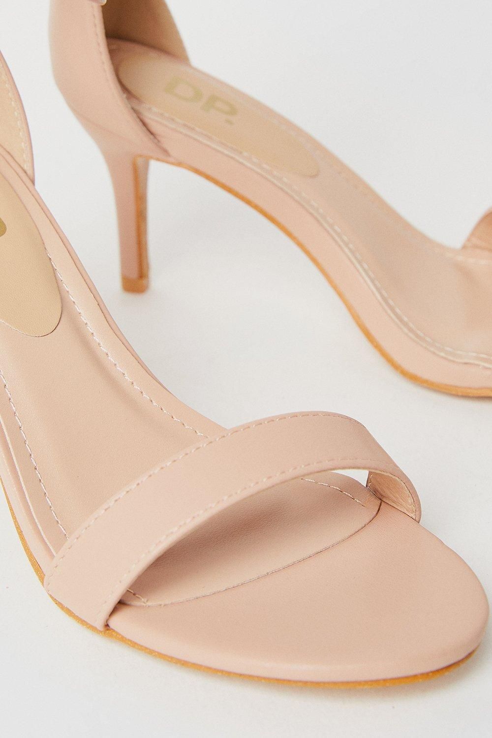 Dorothy Perkins Tasha Barely There Medium Stiletto Heel Sandals Blush image 4