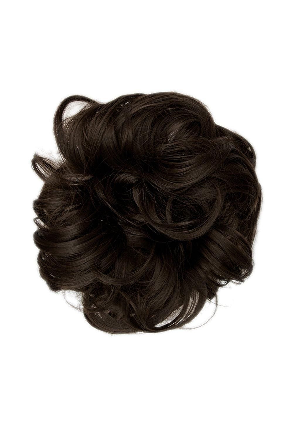 Lullabellz Premium Messy Bun Hair Up Scrunchie Dark Brown image 2