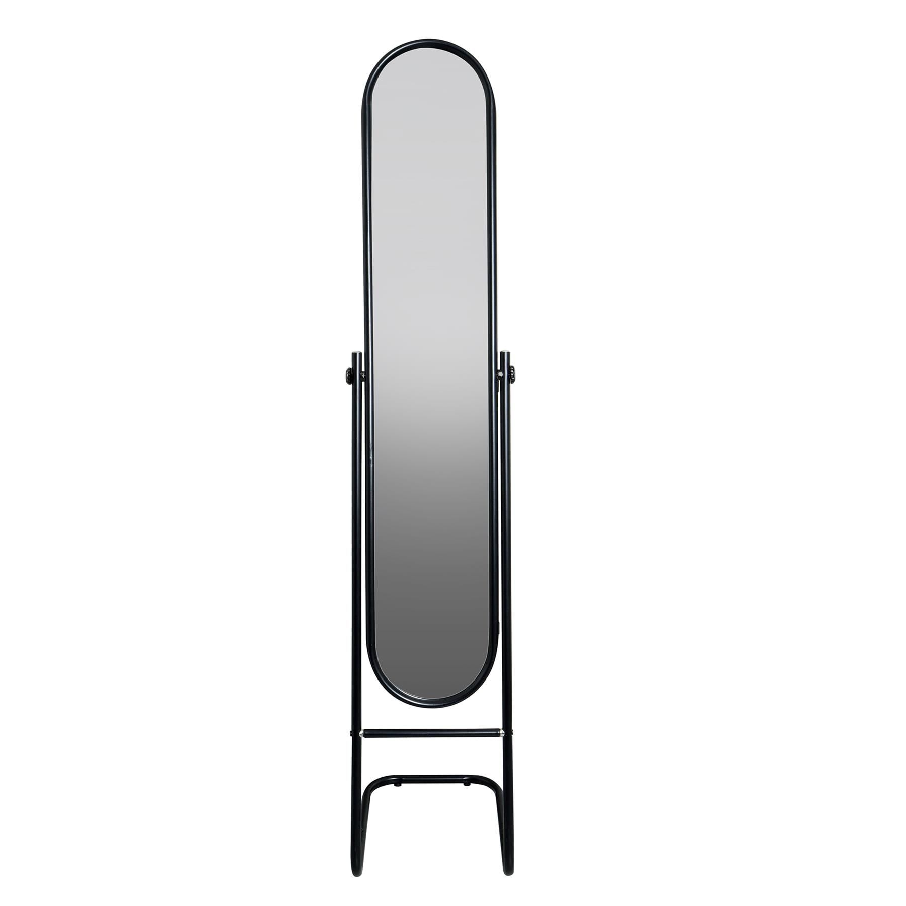 Harbour Housewares Round Full-Length Mirror 153x30cm White Metal Frame image 4