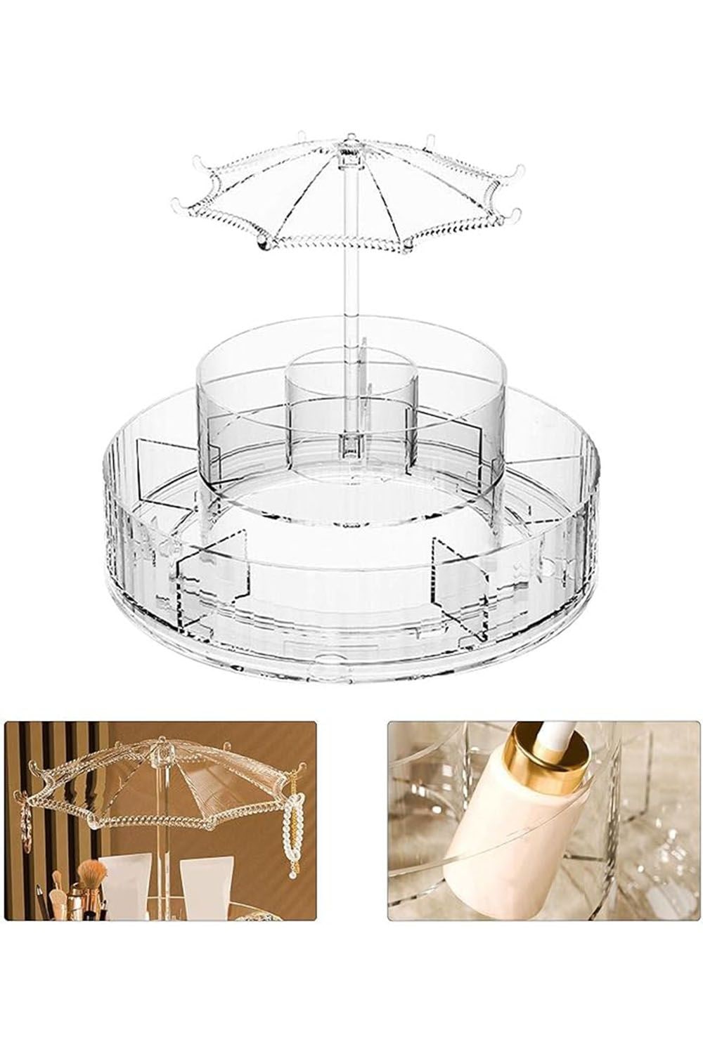 SHEONLY Acrylic Swivel Makeup Organizer image 3