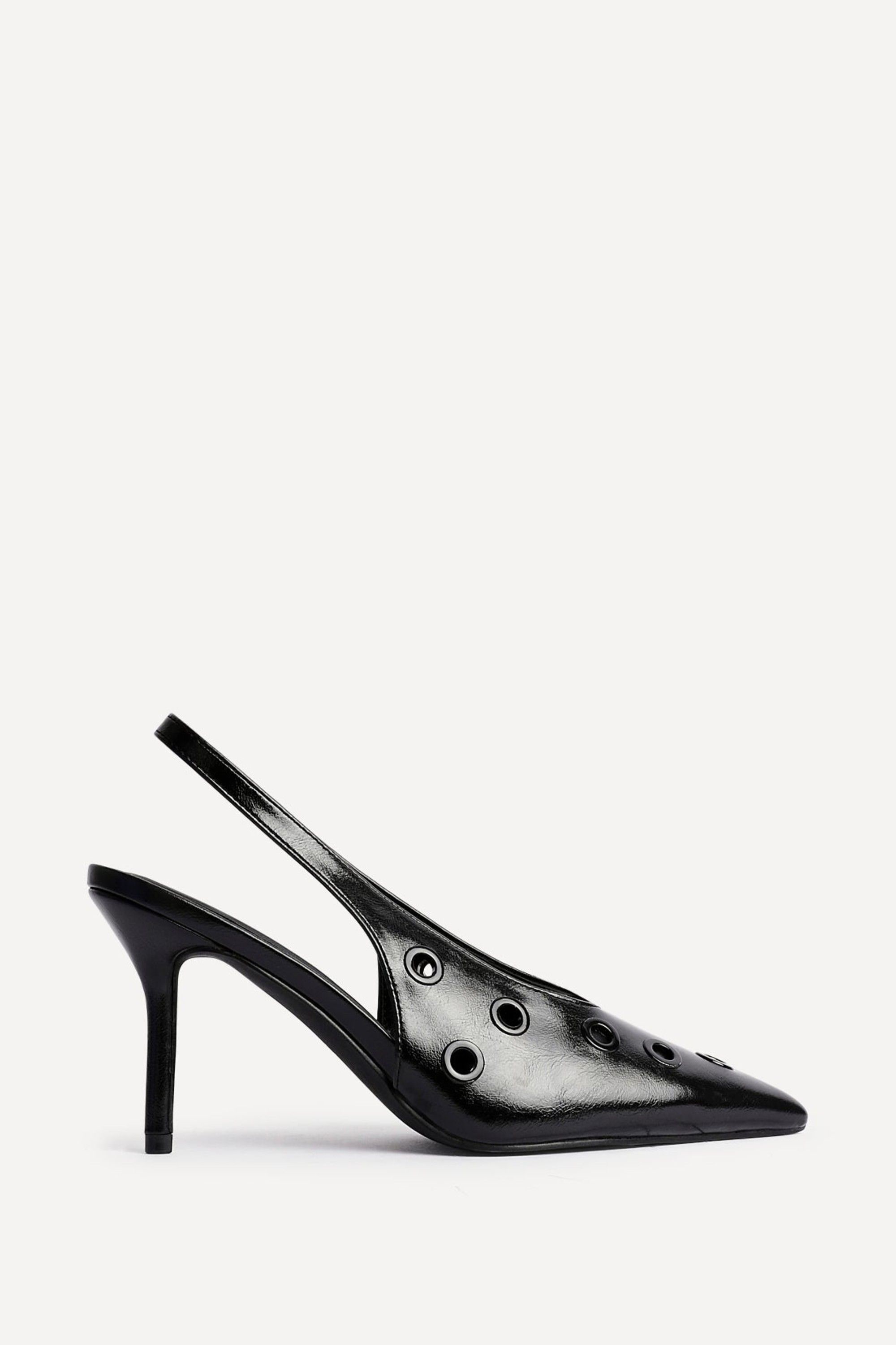 Linzi Abel Black Faux Leather Court Heel image 1