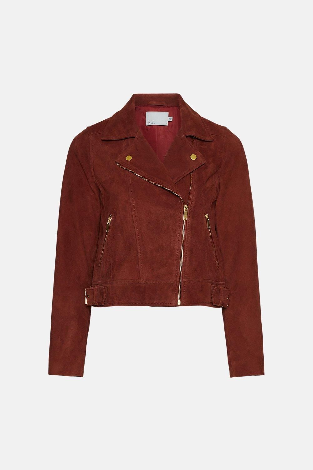 Oasis Premium Suede Jacket Burgundy image 5