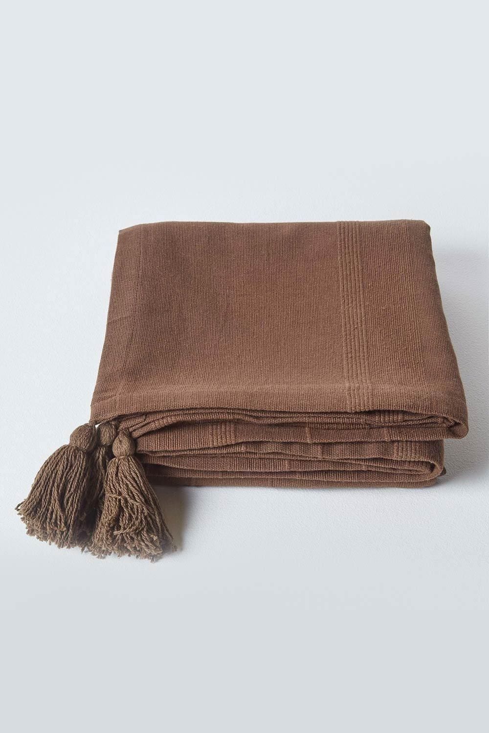 Homescapes Cotton Rajput Ribbed Throw image 2