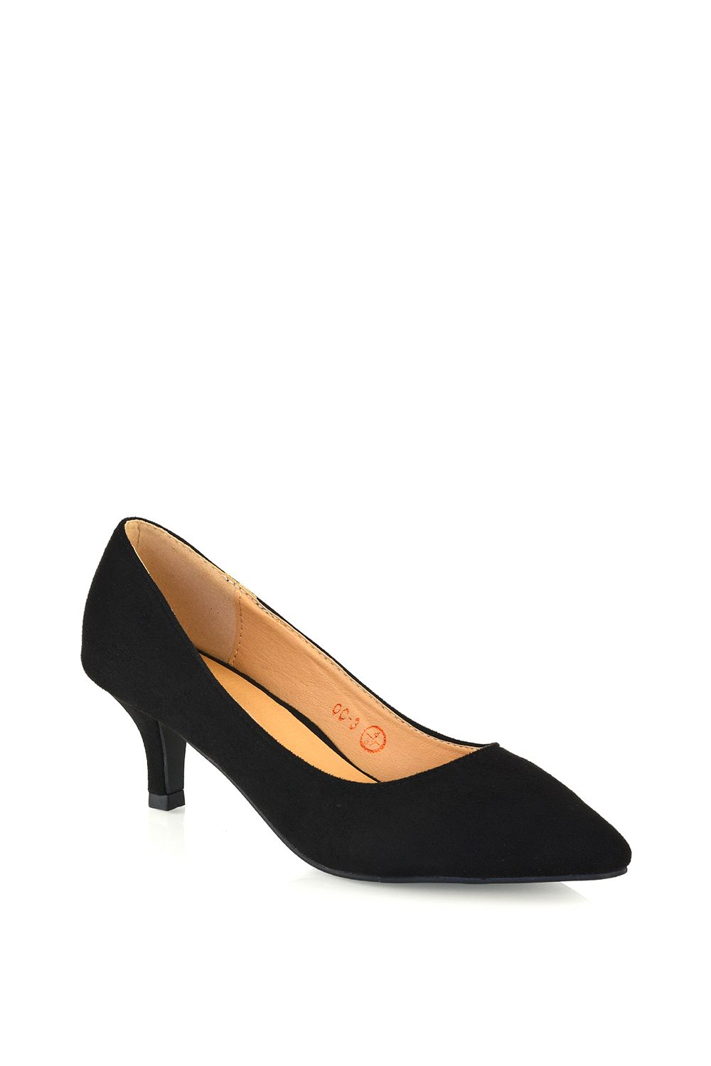 XY London 'Cali' Pointed Toe Low Stiletto Kitten High Heel Court Shoes image 2