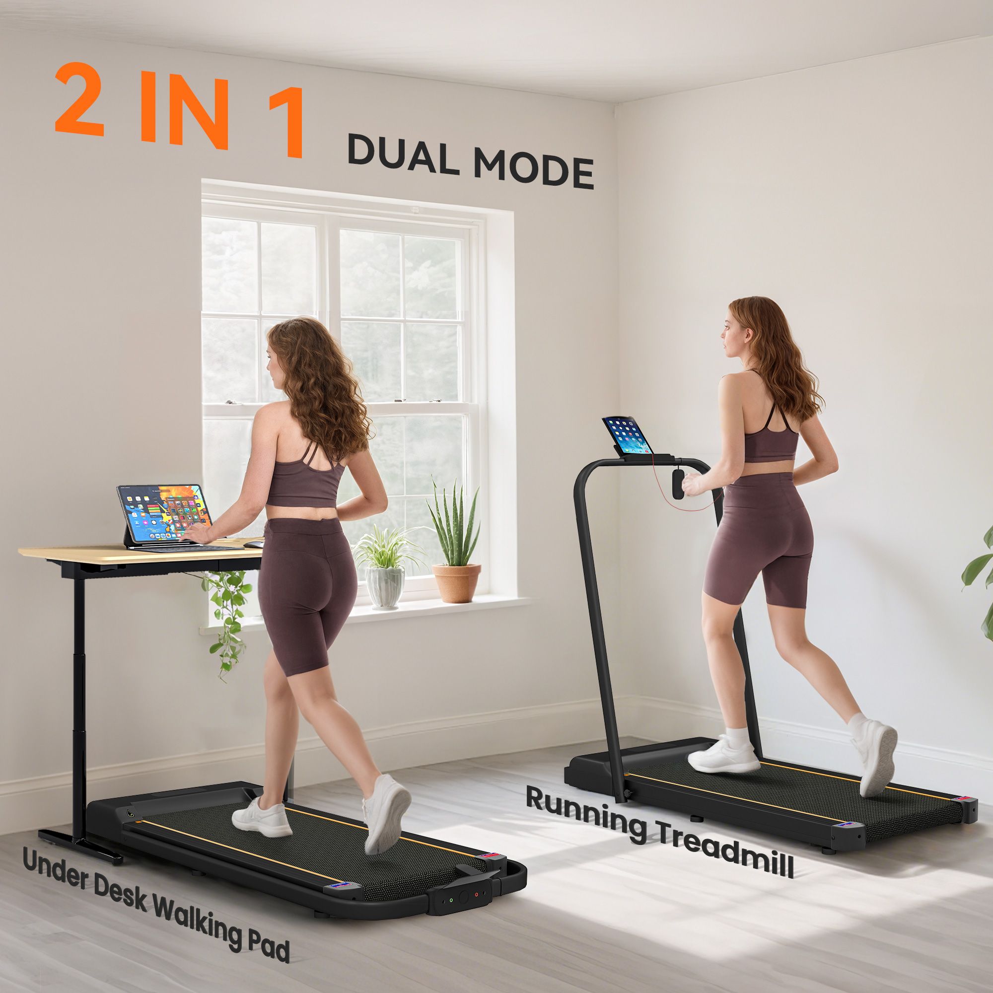 SPORTNOW 2.5HP Folding Treadmill with Remote Control and LED Display, No Assembly image 5