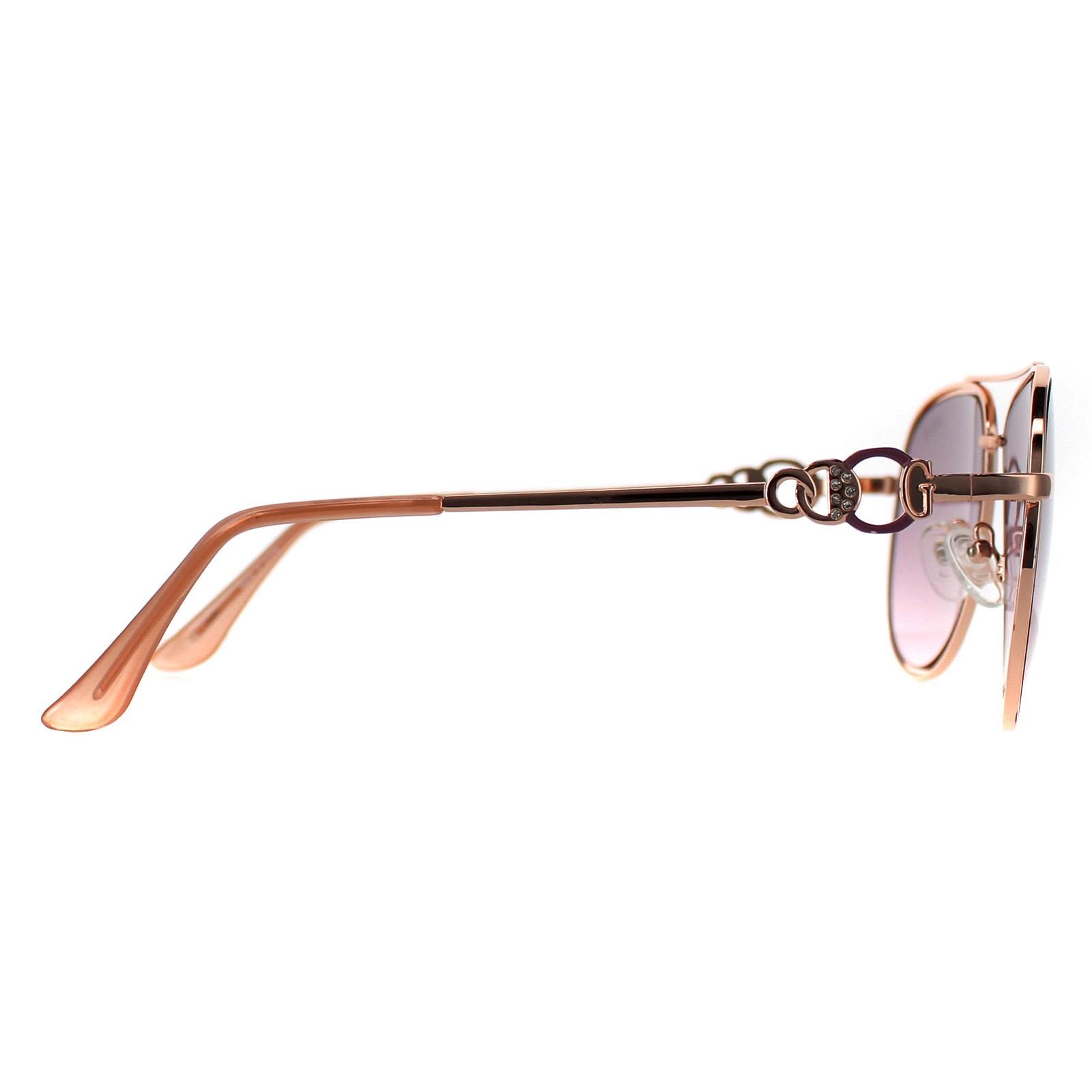 Guess Aviator Shiny Rose Gold Bordeaux Mirror GF0344 image 4