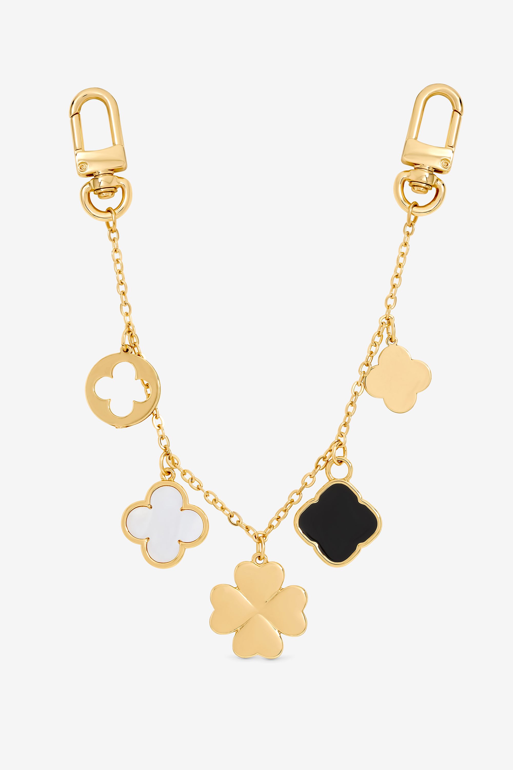 Mood Gold Plated Clover Double Clip Bag Charm image 1