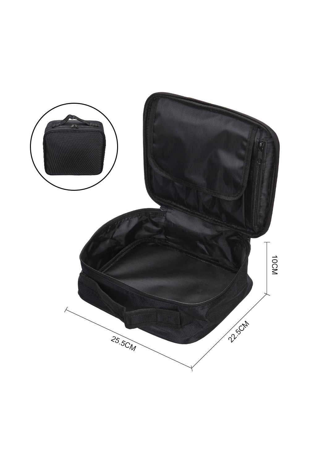 Living and Home Portable Travel Waterproof Makeup Bag Large Toiletry Bag For Dormitory & Bedroom Vanity Case image 6