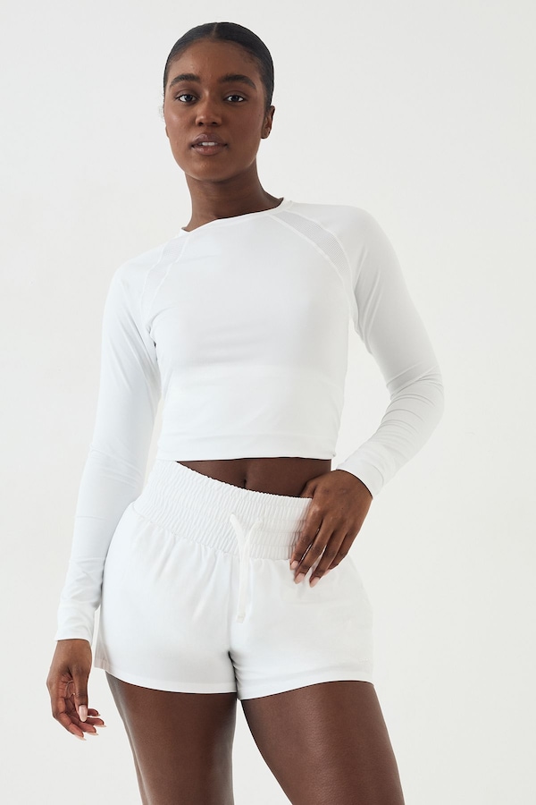 DSGN Studio DSGN Studio High Waist Deep Waistband Running Short White