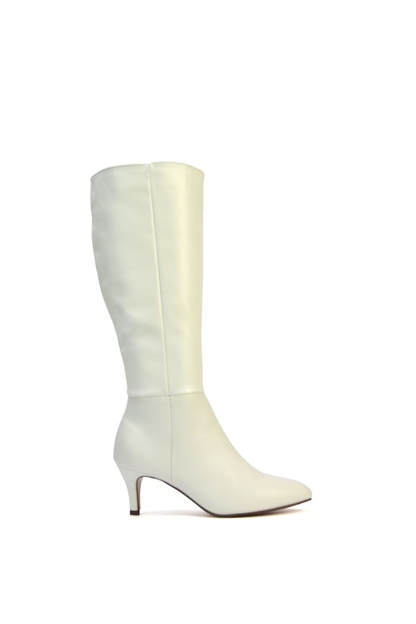 XY London 'Coby' Pointed Mid Stiletto Heel Knee High Boots