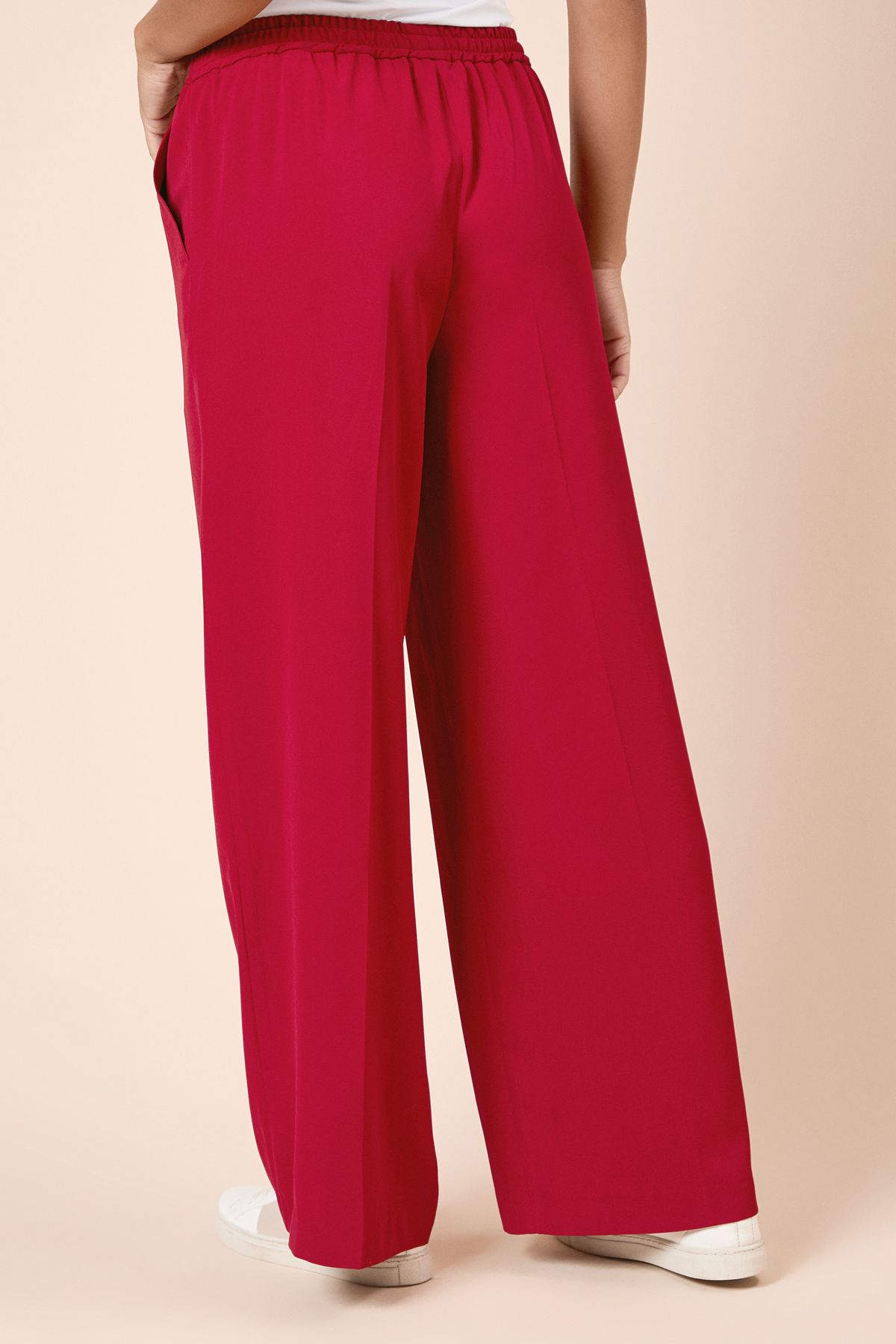 Dorothy Perkins Tie Waist Wide Leg Trousers Red image 4